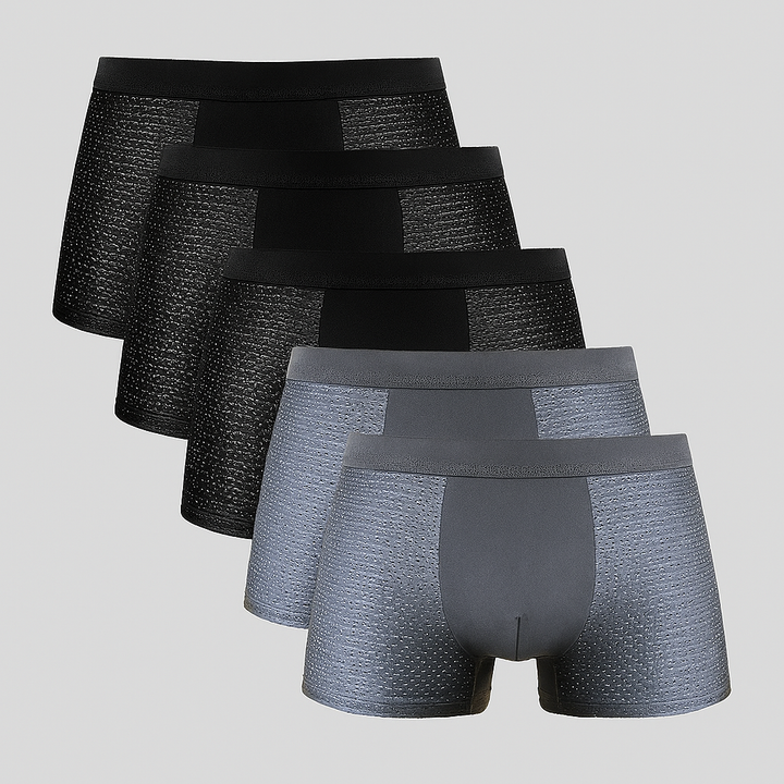 Comfortable men's mesh underwear, a 5-pack of breathable boxer shorts for active and everyday wear.