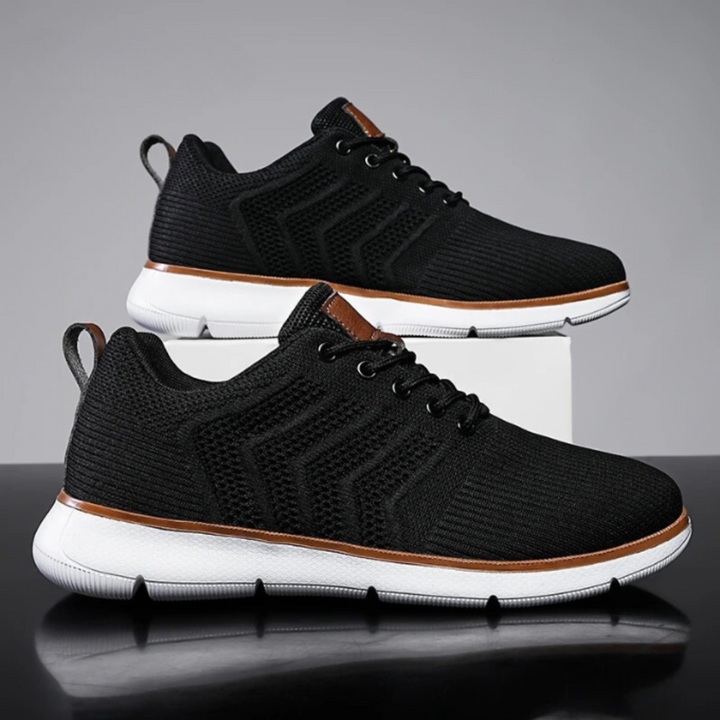 Comfortable men's sport shoes, perfect for running, walking, or gym training. Breathable athletic footwear.