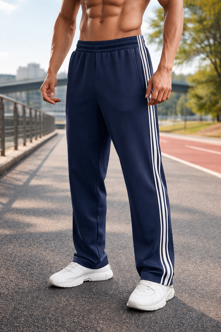 Men's breathable sports trousers for training, gym workouts, or casual daily wear. Lightweight athletic drawstring pants.