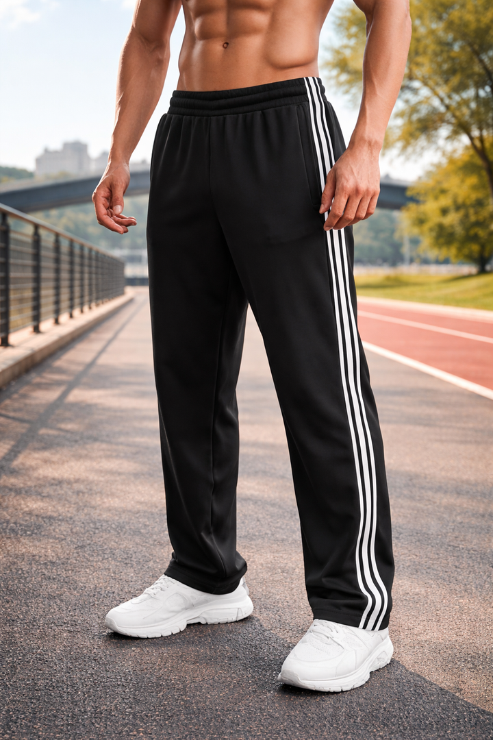 Lightweight men's activewear trousers, breathable fabric for sports, training, or comfortable athleisure style daily wear.