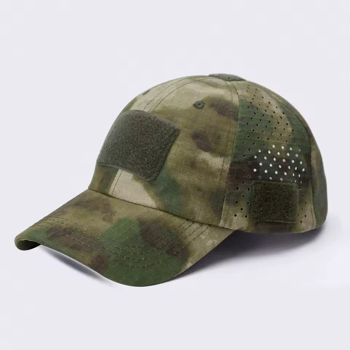 Men's camouflage casual hat. Essential headwear for outdoor exploration, everyday errands, and stylish rugged look.