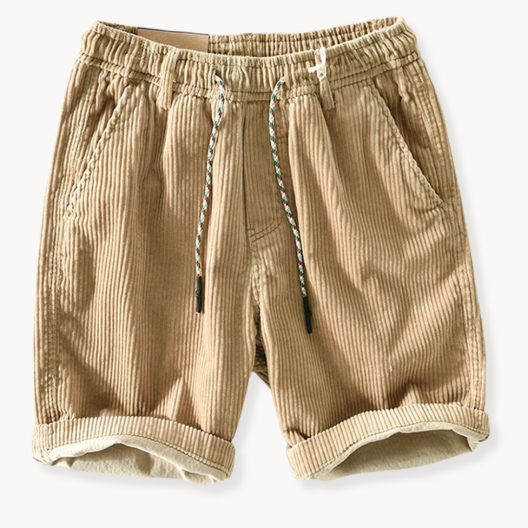 Men's casual adjustable shorts with a drawstring for comfortable, relaxed summer everyday wear.
