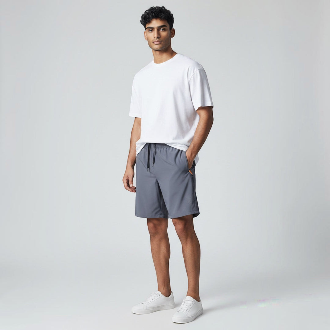 Men's casual athletic shorts 3-pack with zip pockets, comfortable & quick-dry for versatile wear.