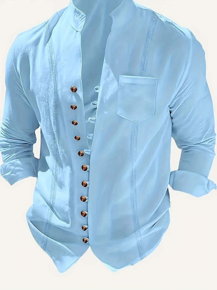 Men's 2-piece casual summer beach set, featuring a short-sleeve shirt and relaxed fit pants.