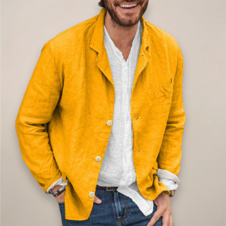 Men's lightweight & breathable casual summer blazer, perfect for smart casual spring fashion.