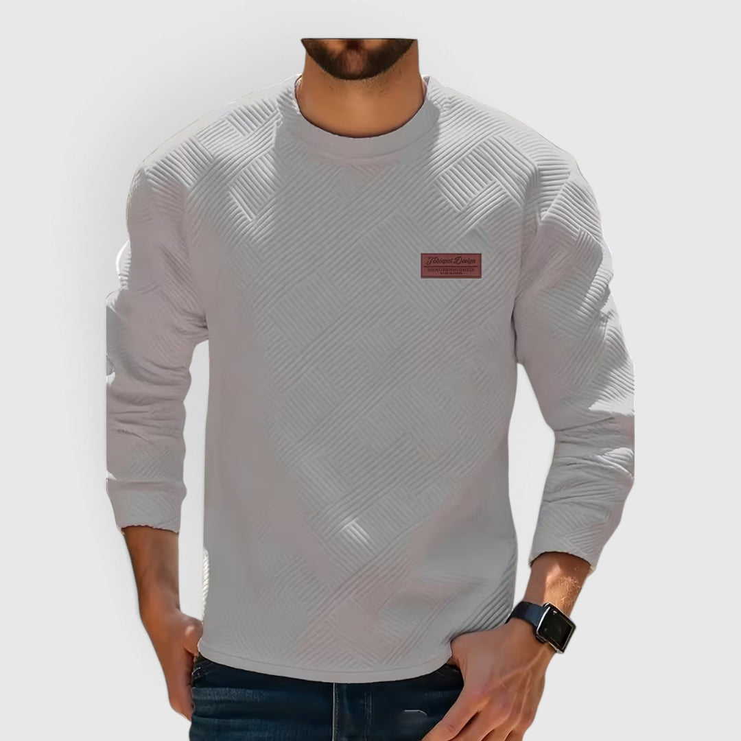 Men's comfortable crew neck sweatshirt, long sleeve for versatile casual wear.