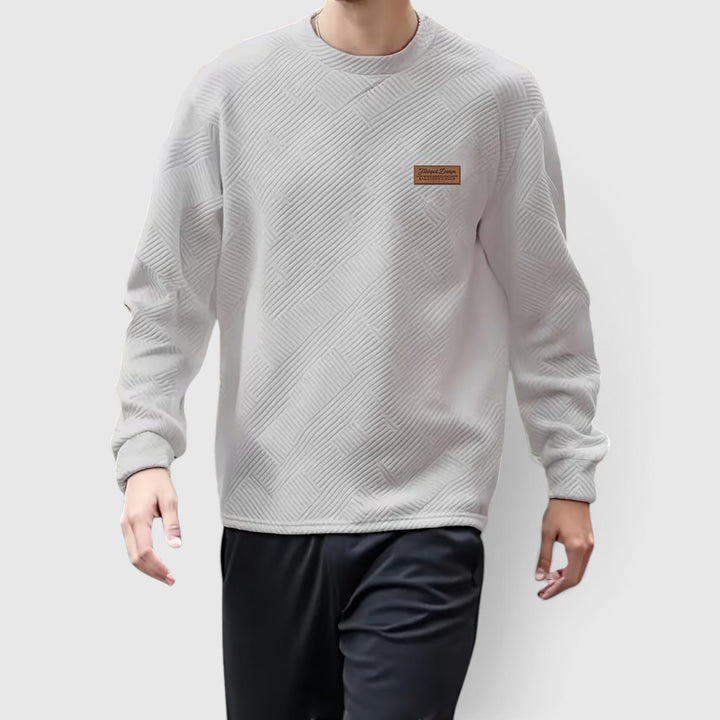 Spring men's casual crew neck sweatshirt, perfect for everyday style.