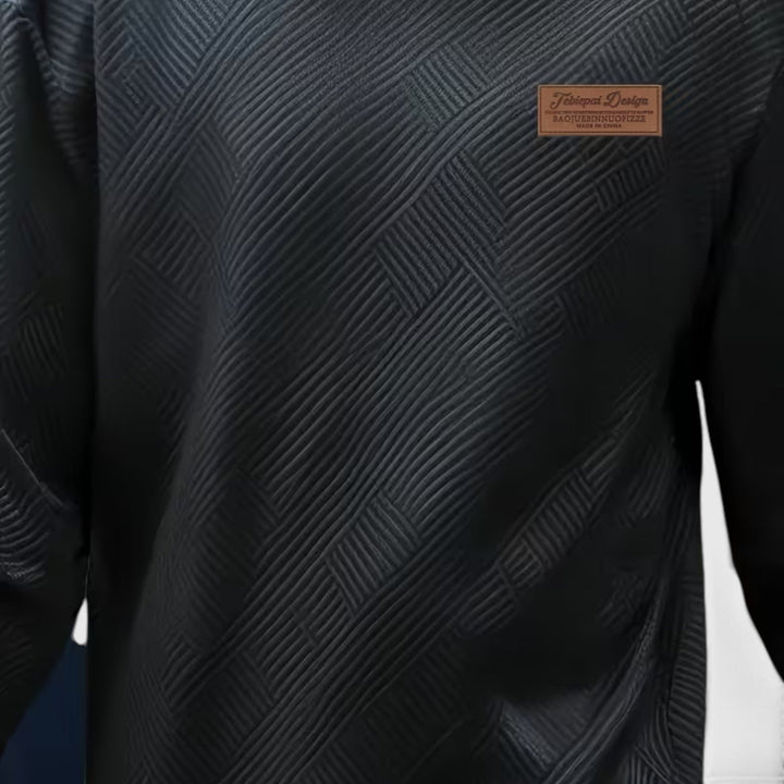 Everyday comfort men's casual crew neck, ideal long sleeve top for versatility.