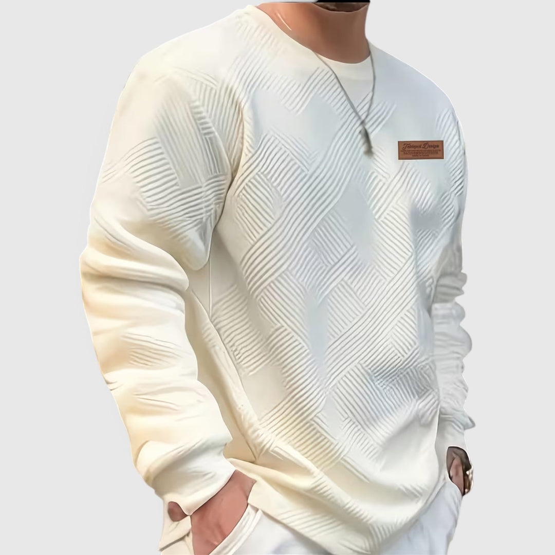 Casual men's crew neck sweatshirt, perfect for everyday style in spring & autumn.