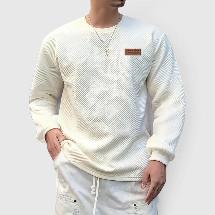 Stylish men's pullover crew neck sweatshirt, a casual top for everyday comfort.