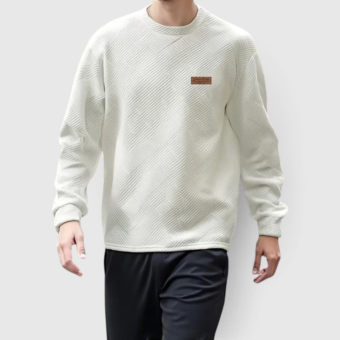 Men's autumn casual crew neck, long sleeve sweatshirt offering versatile style.