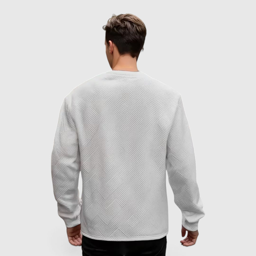 Stylish men's crew neck sweatshirt, a versatile top for spring & autumn fashion.