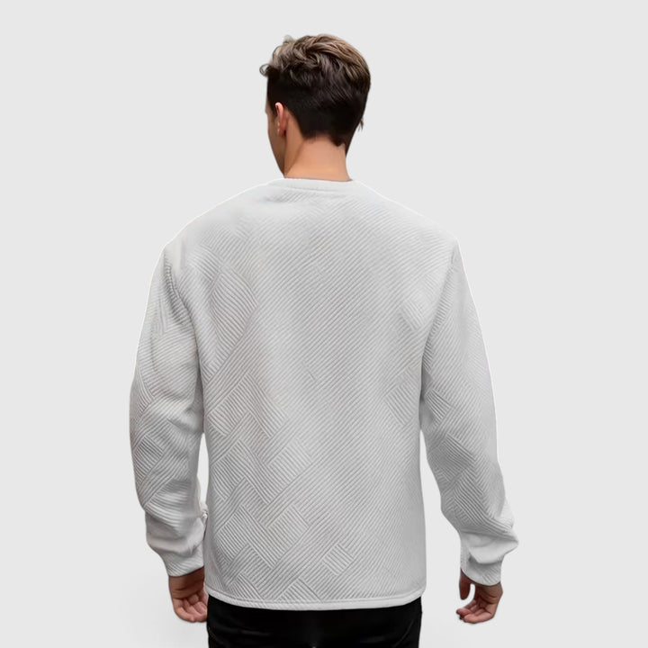 Stylish men's crew neck sweatshirt, a versatile top for spring & autumn fashion.
