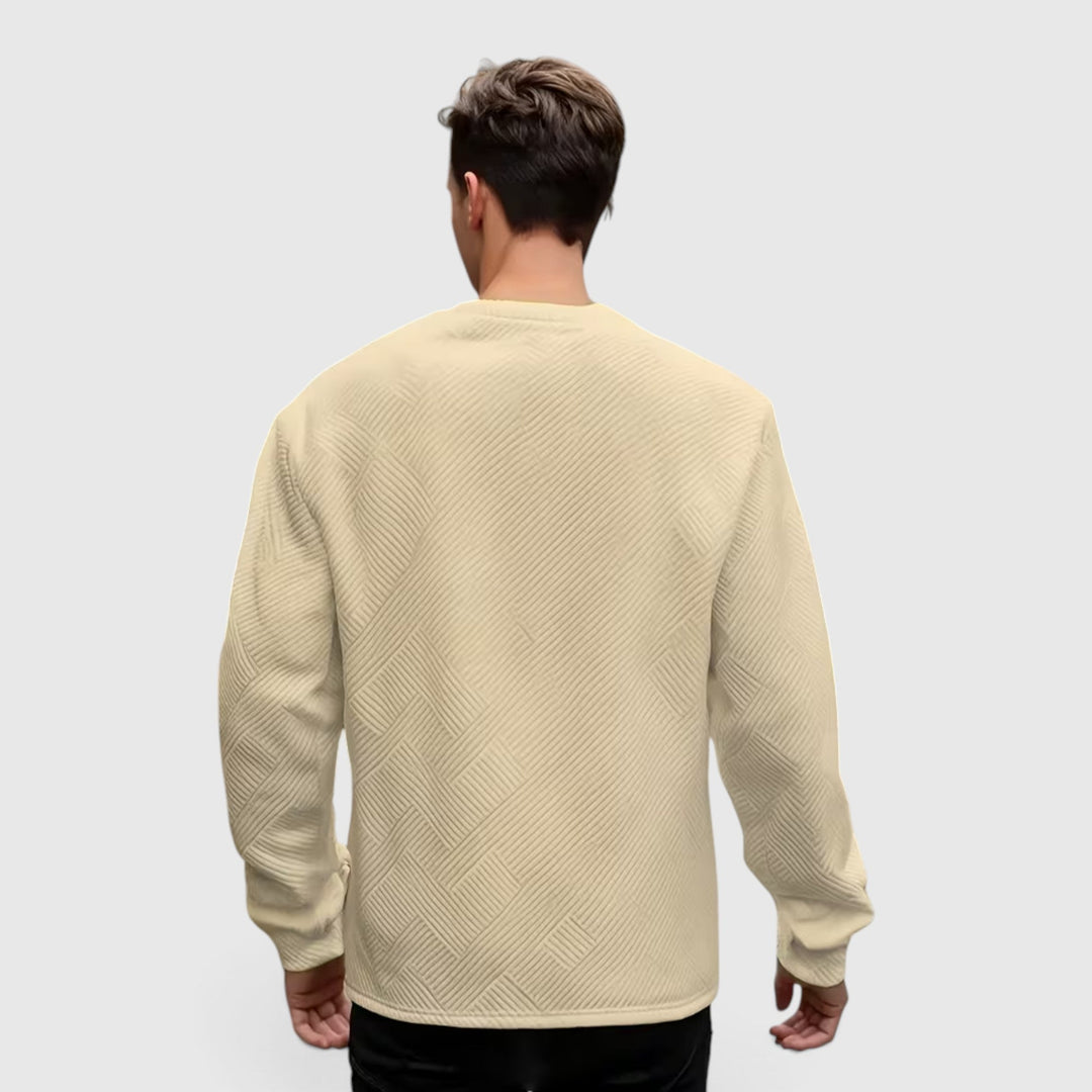 Men's fashion casual crew neck sweatshirt, offering everyday comfort.