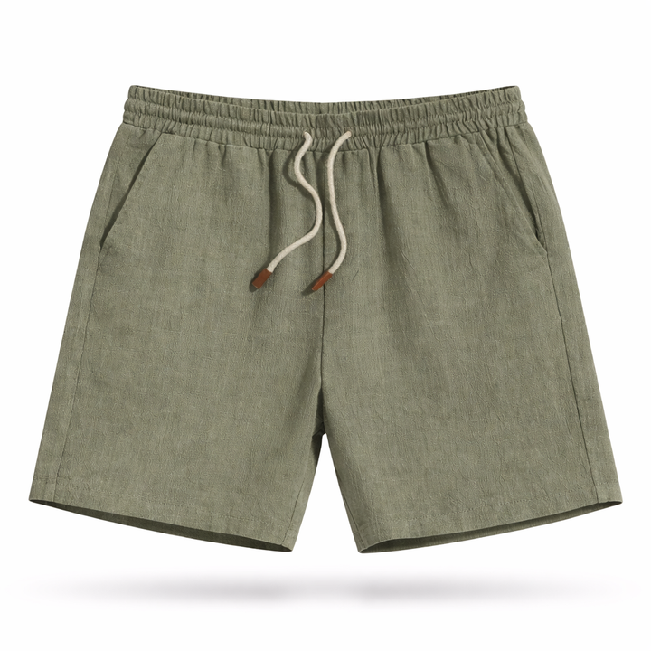 Men's relaxed fit drawstring shorts, perfect as comfortable beach shorts or vacation wear for summer.