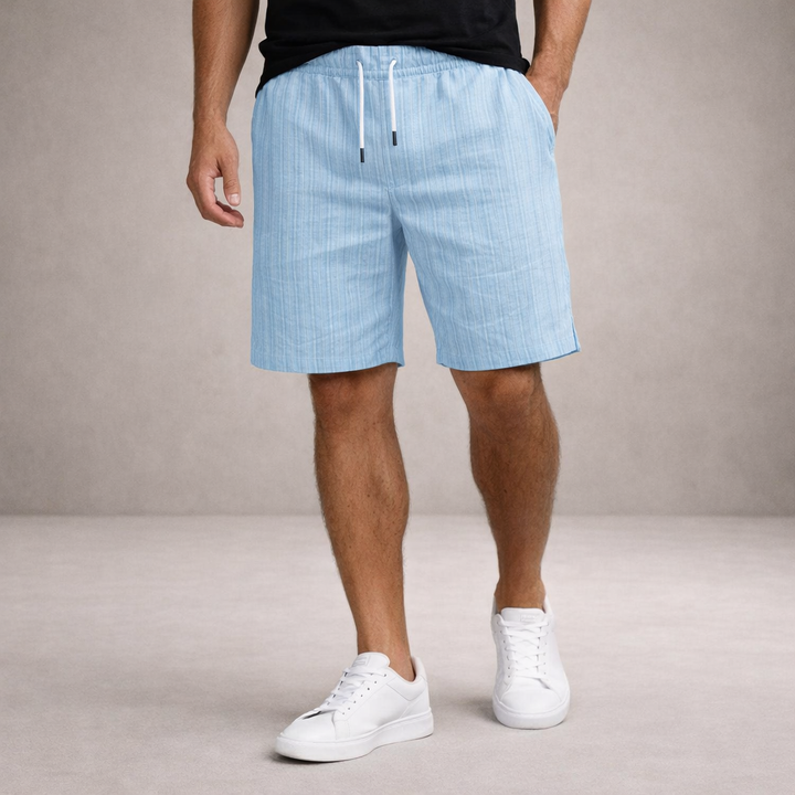 Versatile men's summer shorts with drawstring, perfect for beachwear & casual daily outings.