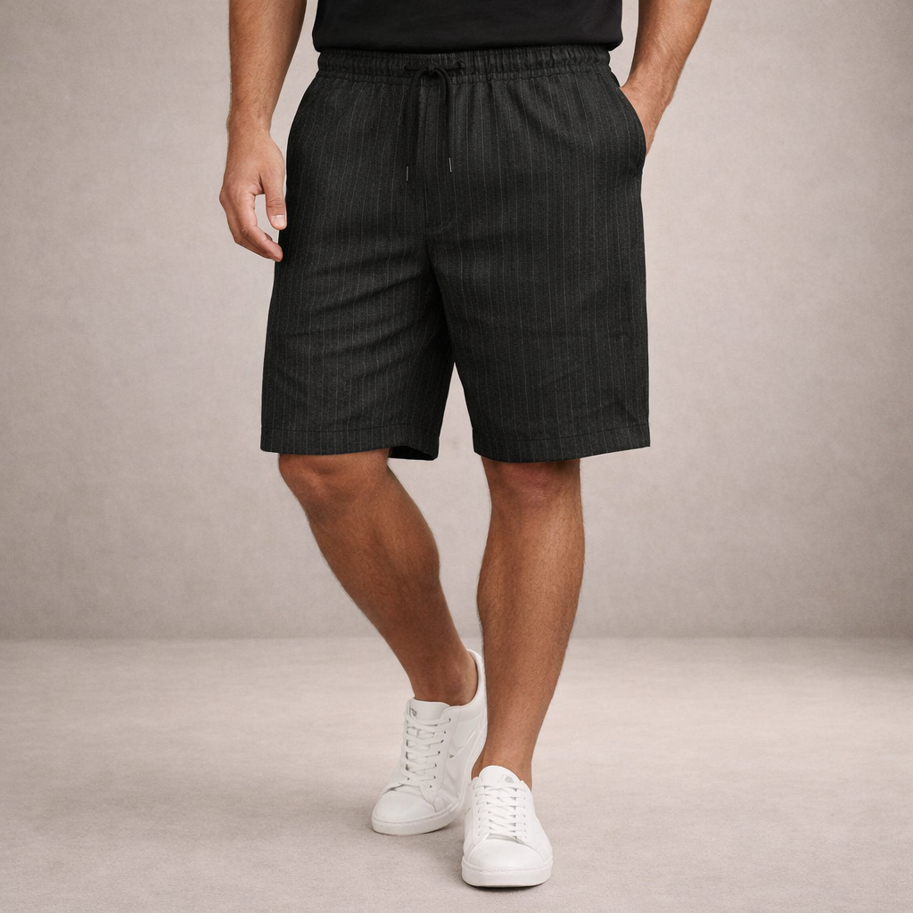 Casual men's relaxed fit shorts, essential summer beachwear & daily comfort for warm days.