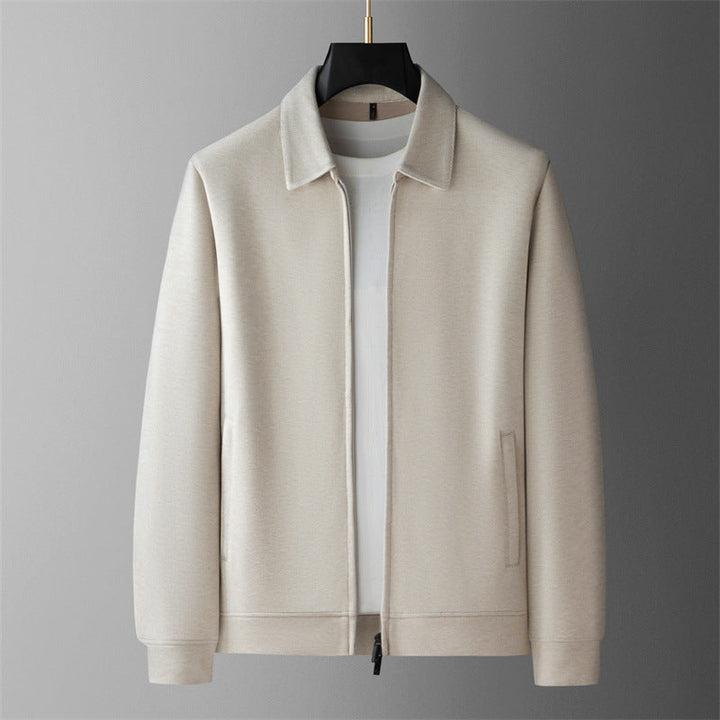 Lightweight, wrinkle-resistant men's casual jacket; a versatile smart-casual outerwear option.