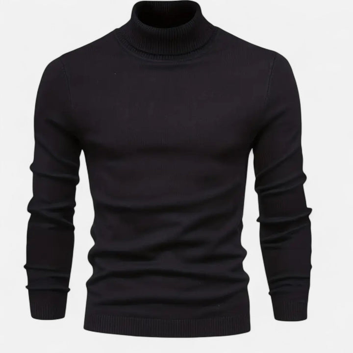 Casual men's lapel neck pullover sweater for fall fashion. A versatile and comfortable long-sleeve knit.