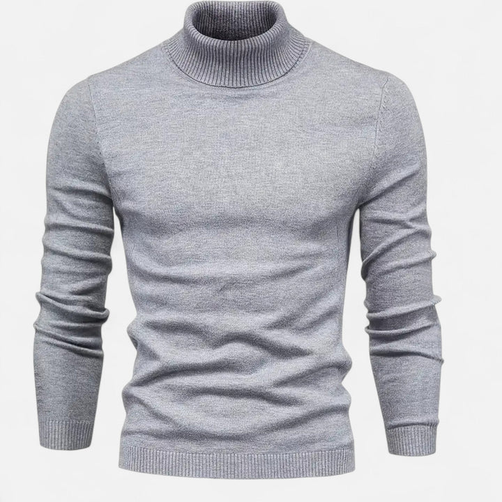 Versatile men's casual lapel neck pullover sweater, a comfortable long-sleeve knit perfect for everyday style.