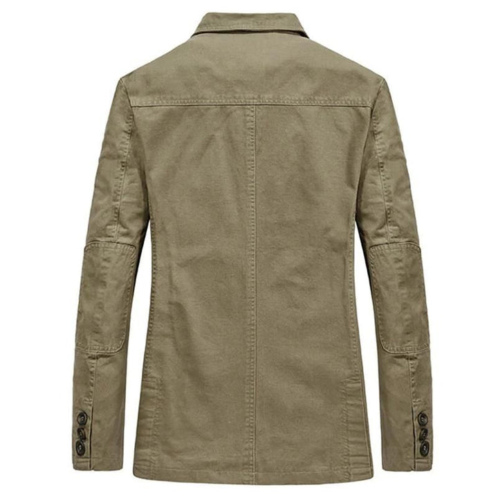 Versatile men's casual blazer, ideal for spring & fall layering or everyday fashion.