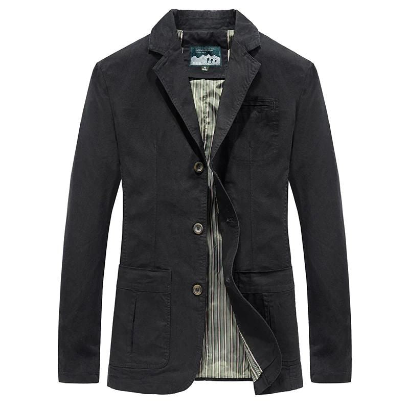 Everyday men's lightweight blazer, a slim fit casual jacket perfect for versatile spring & fall fashion.