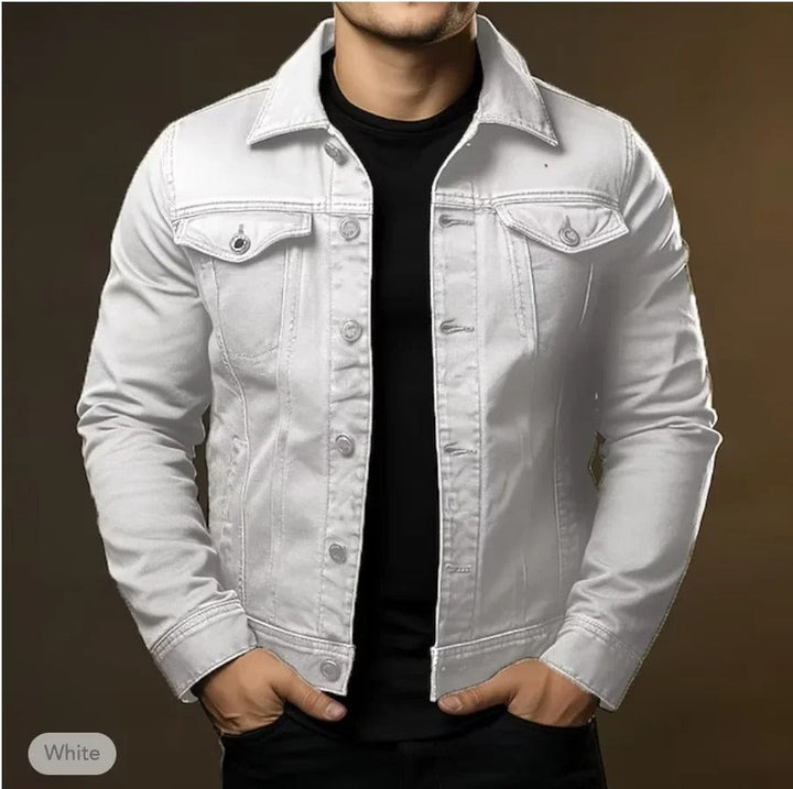 Men's casual lightweight denim jacket for everyday style, perfect for spring layering.