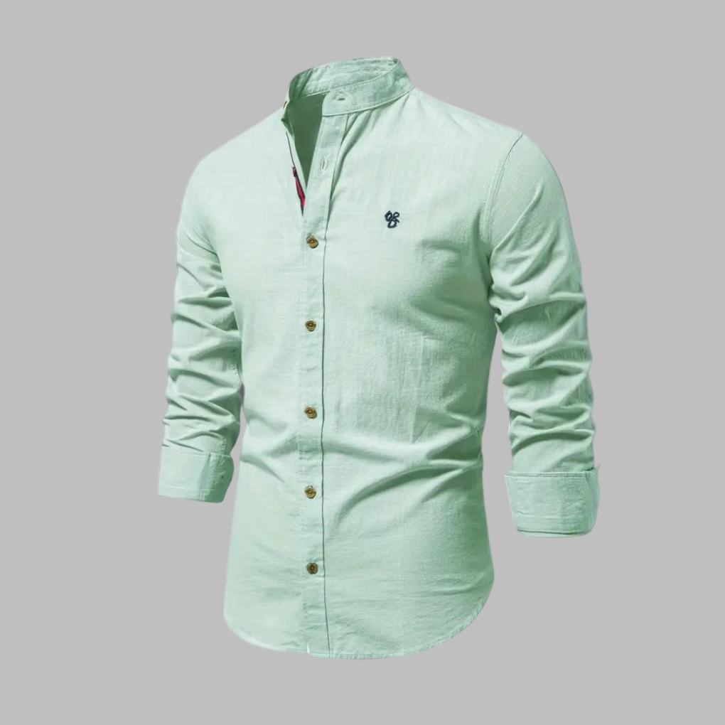 Versatile men's long-sleeve polo, great for casual wear or dressing up for a smart-casual look.