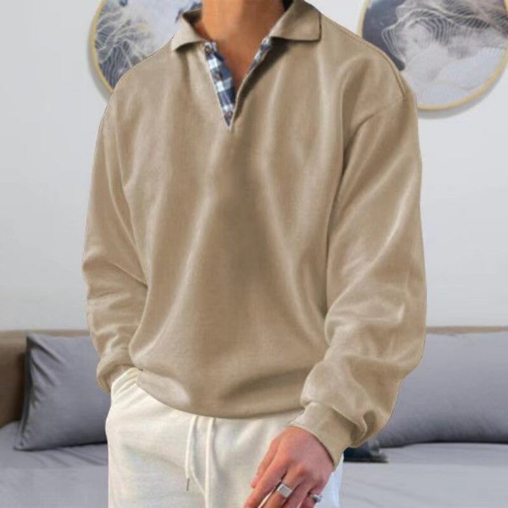 Men's casual long-sleeve sweater, comfortable & stylish for everyday wear. Relaxed fit, solid color.