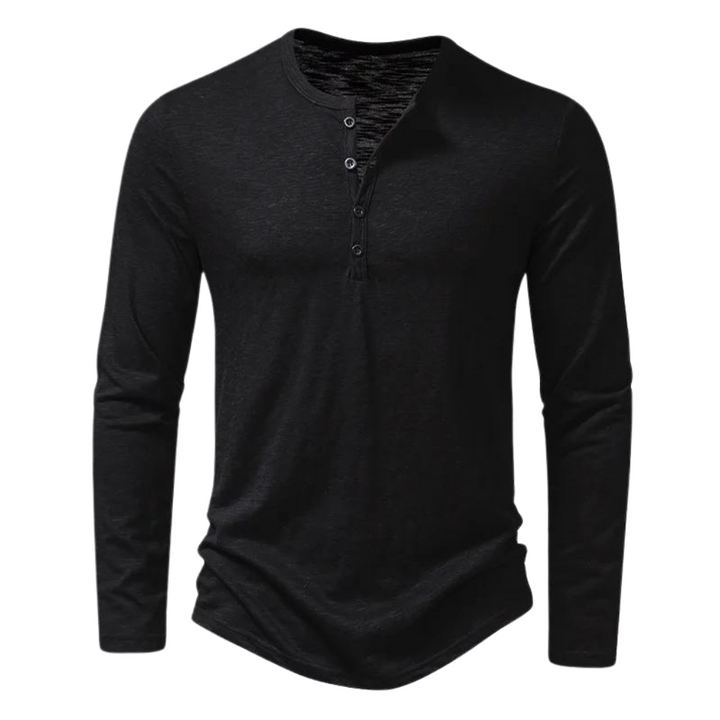 Comfortable men's long-sleeve t-shirt with crew neck and relaxed fit, great for casual everyday apparel.