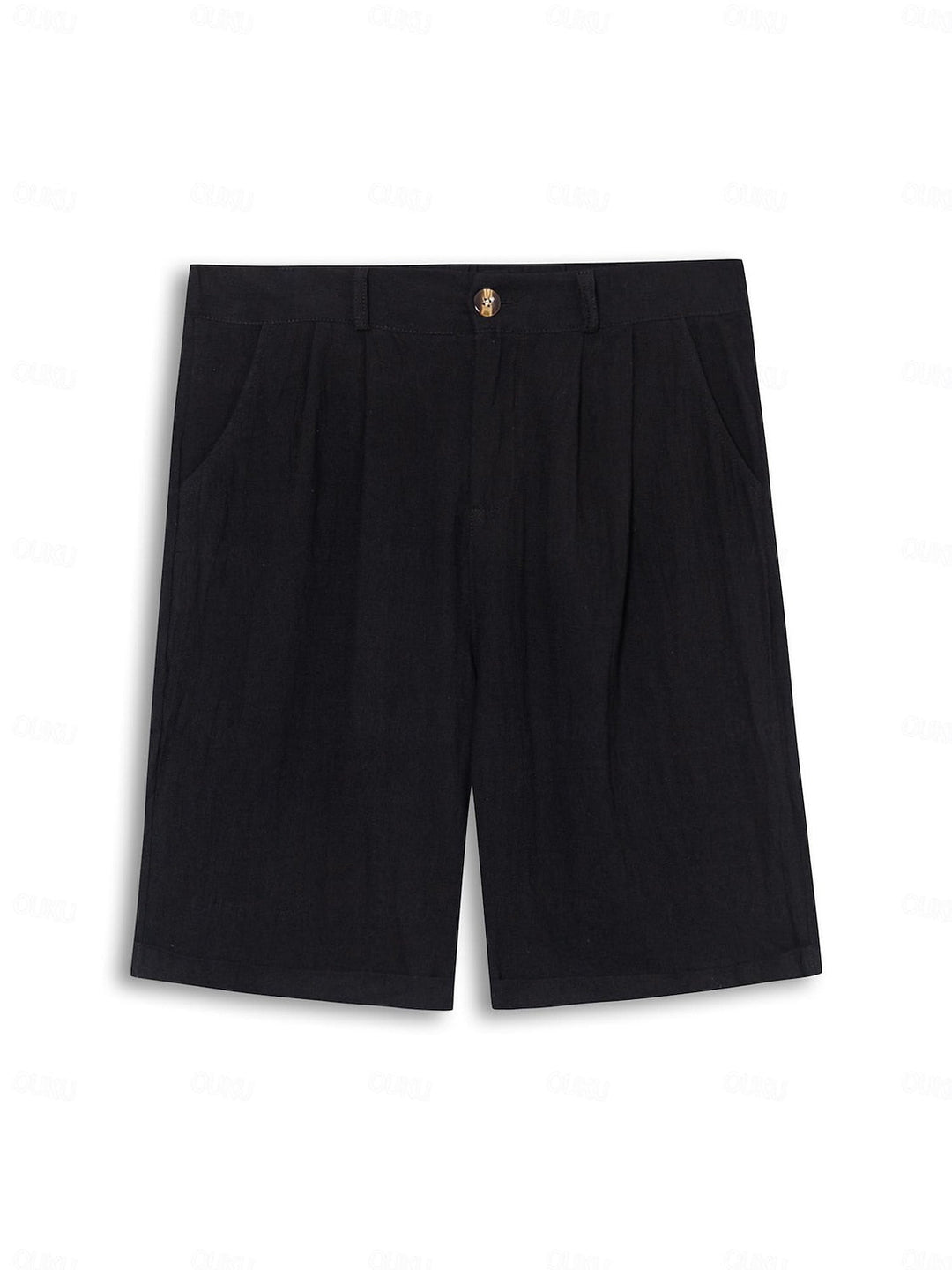 Soft fabric men's pleated shorts, offering ultimate comfort for warm summer days & casual style.