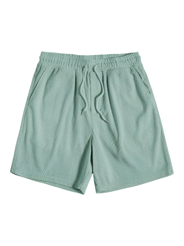 Men's vacation-ready summer outfit set: a comfy short sleeve shirt and matching casual shorts.