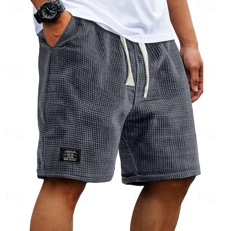 Men's casual summer shorts, perfect for everyday comfort & relaxed style in warm weather. Breathable fabric.