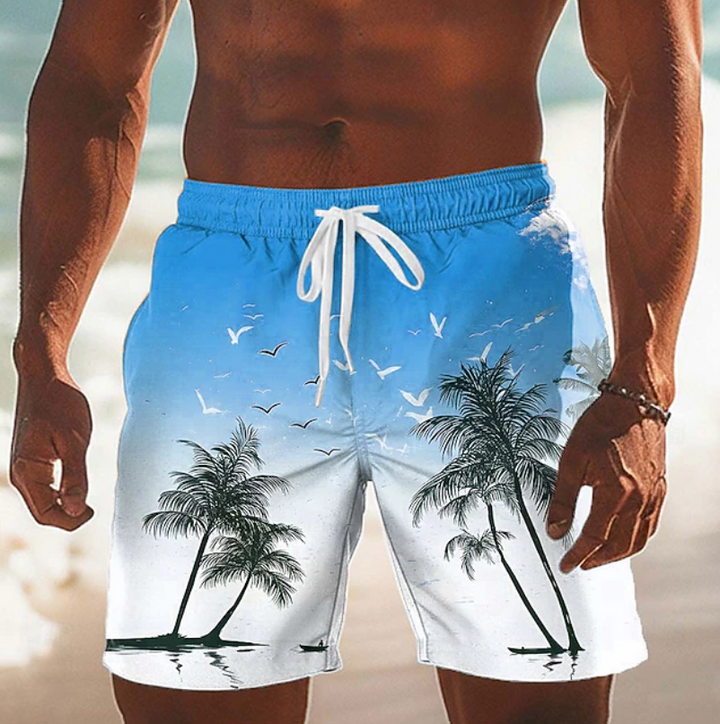 Enjoy summer in these men's relaxed fit coconut shorts, perfect for the beach, pool, or casual lounging.