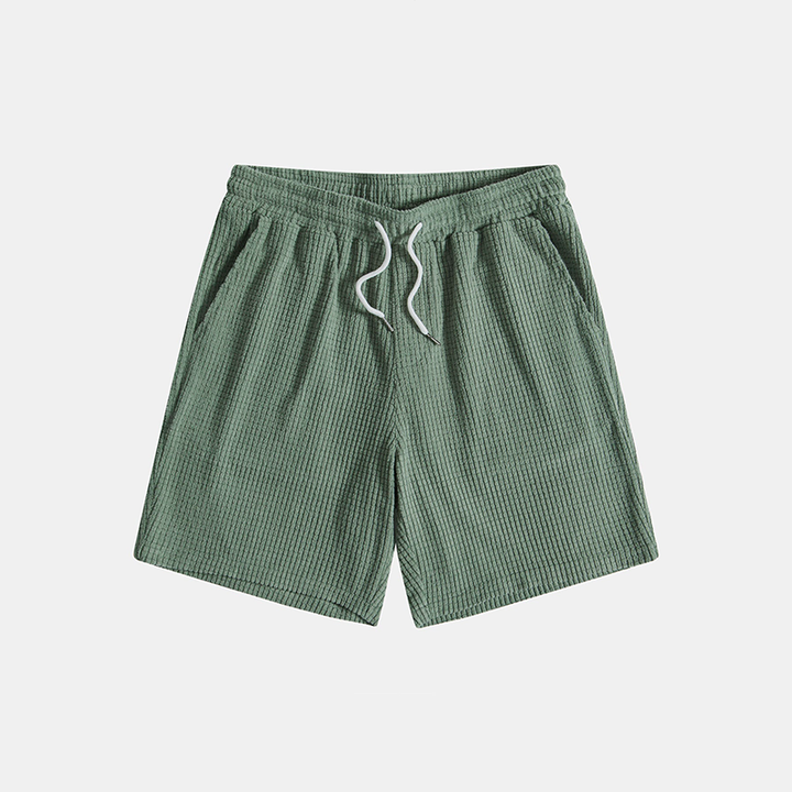 Men's comfortable summer two-piece shirt & shorts set. Perfect relaxed fit casual wear for beach or vacation.