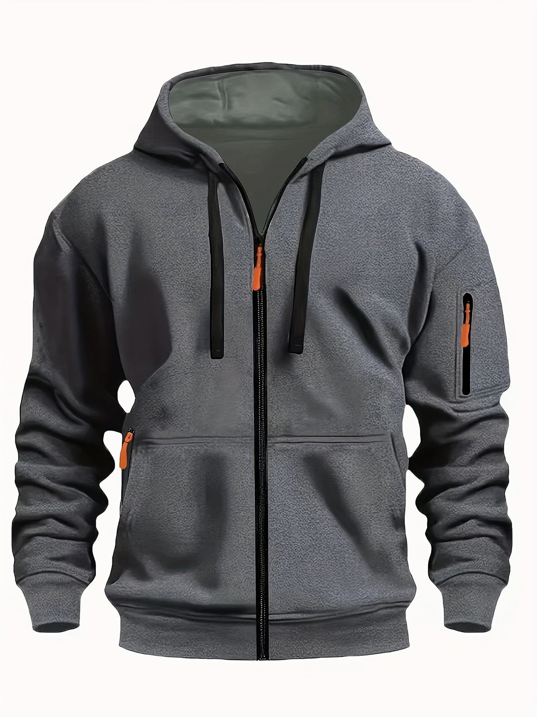 Navy blue hooded sweatshirt for men, casual outdoor gear, ideal for everyday comfort & style.