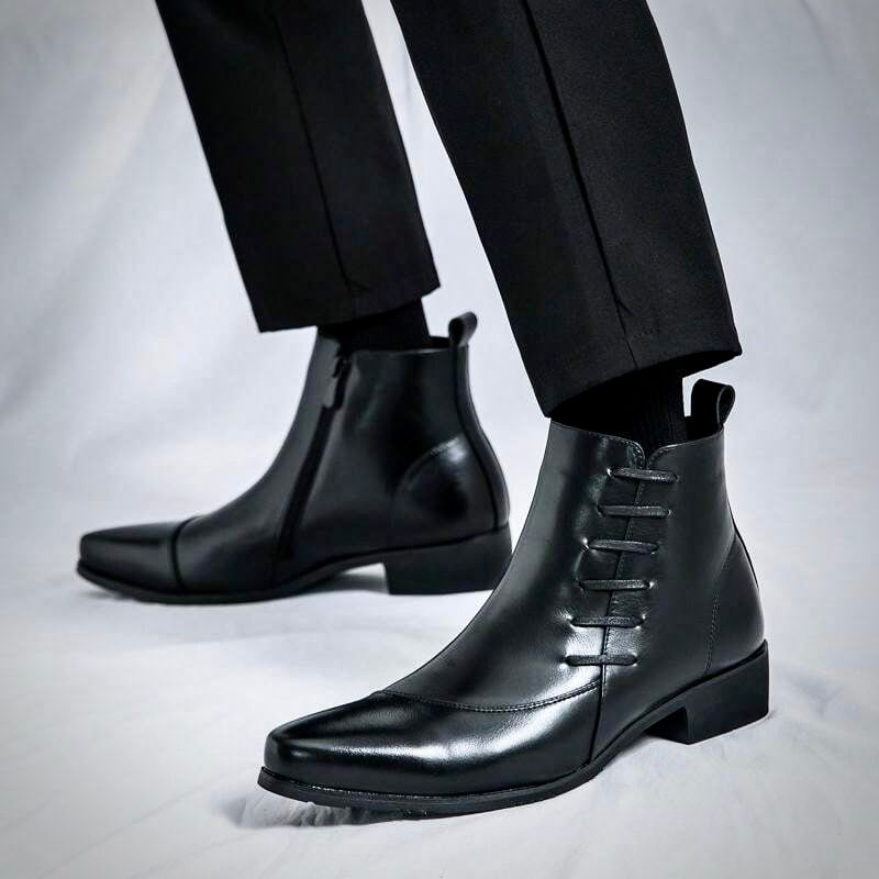Durable and refined men's formal dress boots, designed for a classic, sophisticated, and polished style.