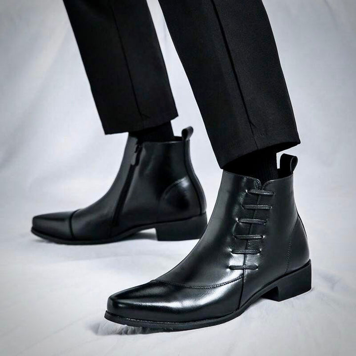 Durable and refined men's formal dress boots, designed for a classic, sophisticated, and polished style.