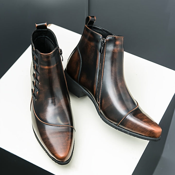 Classic men's elegant dress boots, perfect business shoes for a refined and sophisticated formal look.