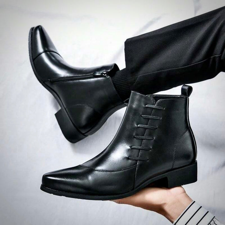 Versatile men's classic formal dress boots, suitable for weddings, business, and elegant evening events.