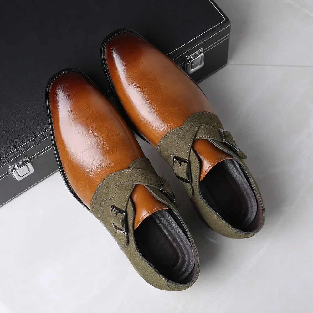 Classic cap-toe men's black leather oxford dress shoes. Ideal for business, office, and all formal occasions.
