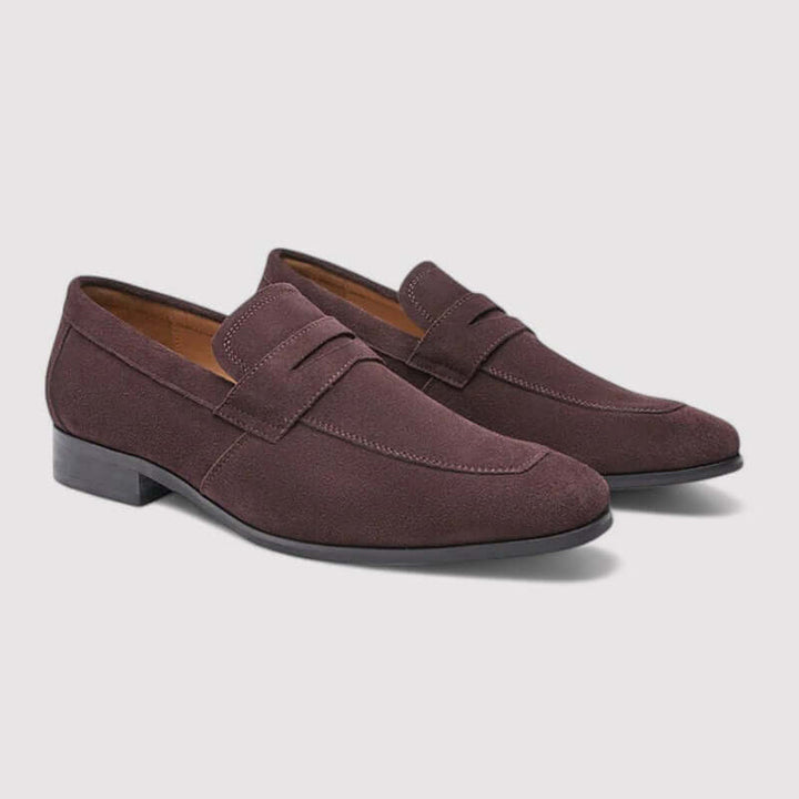 Versatile men's classic black penny loafers, ideal slip-on shoes for seamless transition from casual to formal.