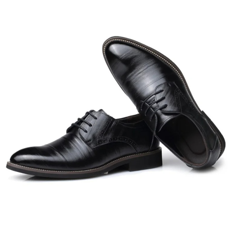 Men's classic black Oxford dress shoes. Timeless lace-up formal footwear for smart casual and business attire.