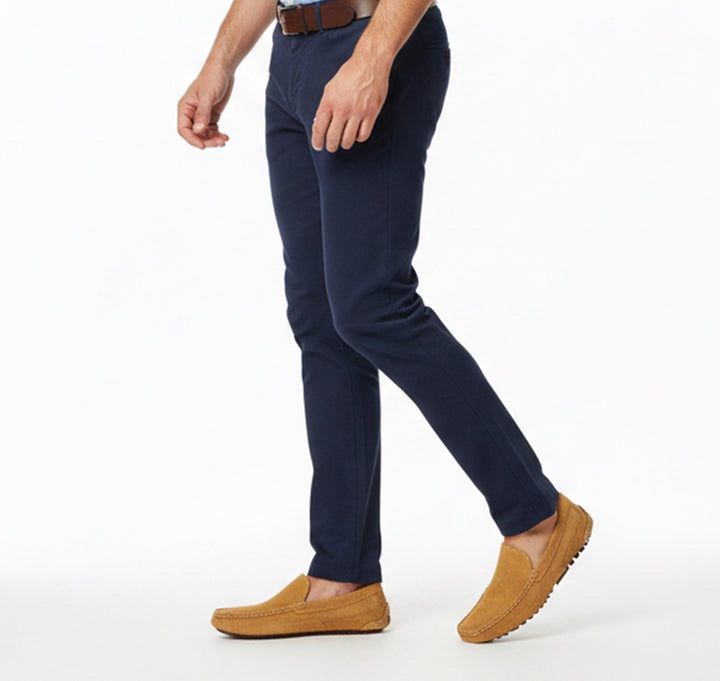 Classic men's grey slip-on shoes with flexible sole for ultimate comfort & casual everyday footwear style.