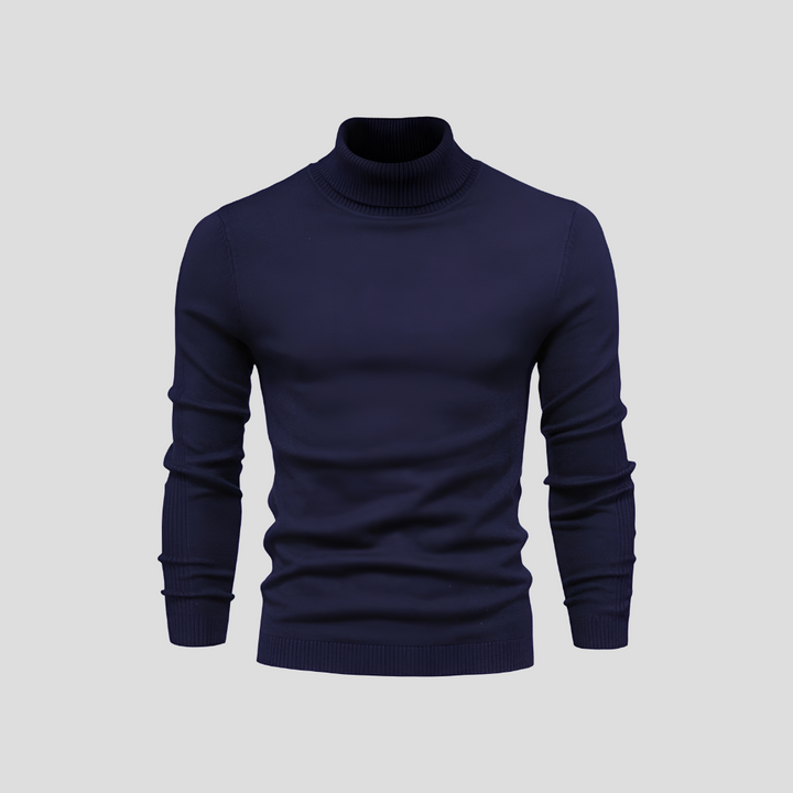 Men's classic turtleneck sweater, a perfect long sleeve base layer for sophisticated autumn & winter outfits.