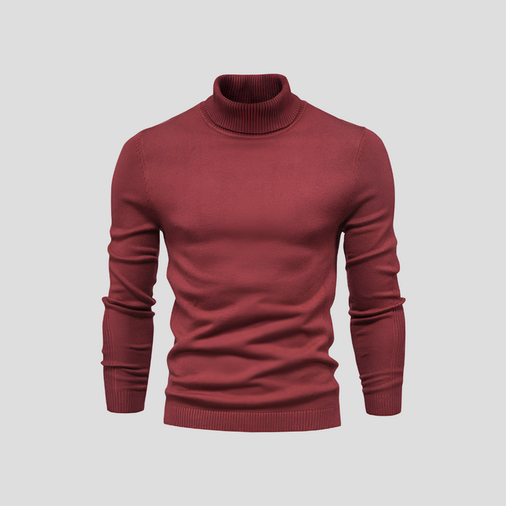 Autumn/winter men's classic turtleneck sweater, a comfortable long sleeve top for sophisticated layering.