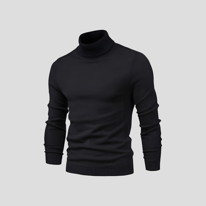 Soft men's classic turtleneck sweater, a cozy long sleeve pullover for ultimate comfort & style.