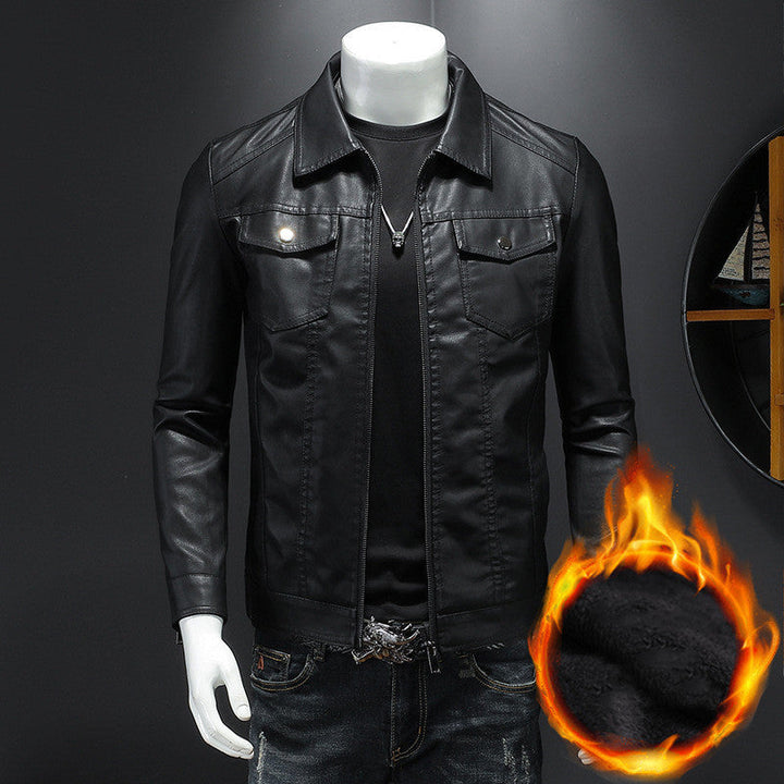 Timeless men's classic black vintage jacket, an essential piece of durable outerwear for stylish everyday fashion.