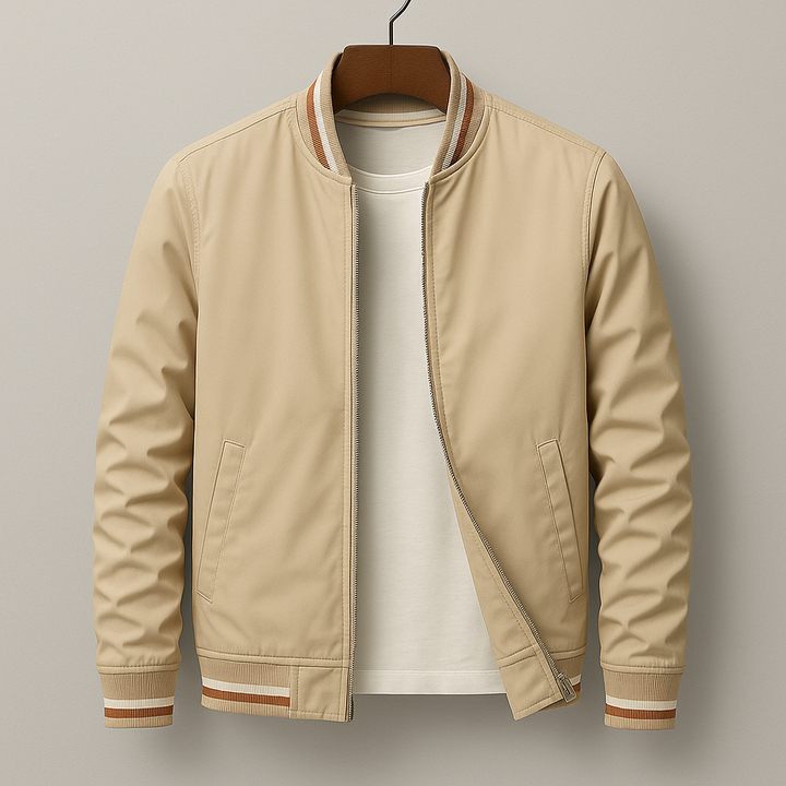 Versatile men's classic bomber jacket. Essential outerwear, perfect for casual, travel, and everyday fashion.
