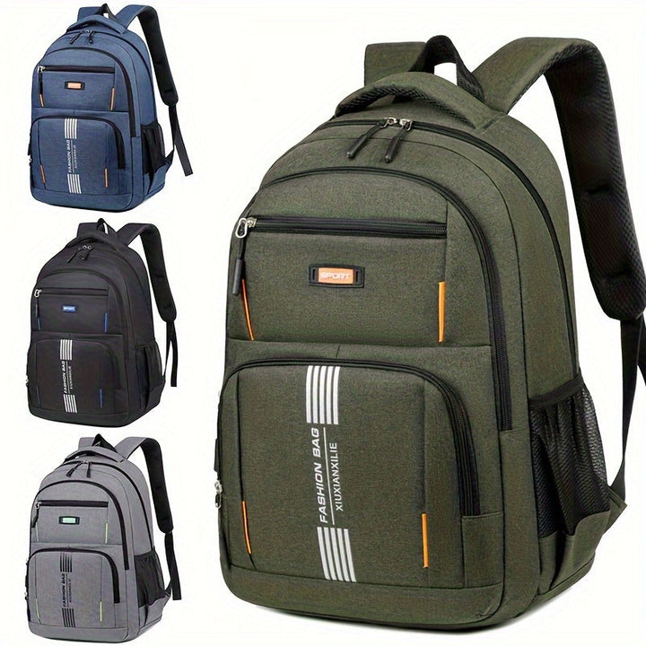 Stylish & durable men's leather backpack, classic design for professional everyday carry.